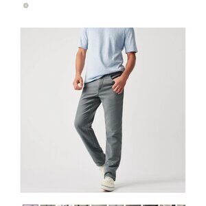 Faherty Mens 31 Gray Slim Straight Jeans Cotton Blend Made In India
